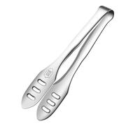 316 Stainless Steel Food Tongs - Secure Gripping Kitchen Tool for Grilling, Steak Frying, Bread, Hot Pot & Buffet - Commercial & Home Cooking Use(Small)