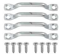 316 Stainless Steel Footman Loop & Quick-Install Cross Flat Head Screws for Kayak, Bimini Top, Jeep Corvette, Buggy Tie-Downs & Anchor Points