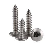 316 Stainless Steel Large Flat Head Self-Tapping Screws with Mushroom Umbrella-Shaped TA Cross Slot Wood Screws M4 x 50mm (10Pcs)