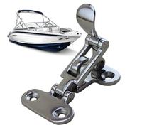 316 Stainless Steel Lockable Lock - Heavy Duty Marine Clamp Rust Hardware | Secure Hold Down Hasp for Boat Hatch, Bridge, Locker, Use