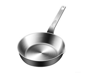 316 Stainless Steel Mini Eggs Pan, Small Omelet Skillet with Pour Spout, Compact Sauce Pan for Frying Eggs, Compatible with and Induction Stoves(M)