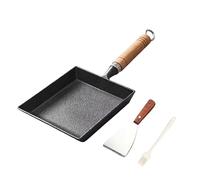 316 Stainless Steel Omelette Pan, Egg Pan Skillet, Square Cooking Pans Nonstick for Making Omelets