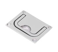 316 Stainless Steel Square Floor Buckle, Boat Ring Pull, Flush Lift Deck Cover Handle, Marine Hardware Accessories with Mirror Square, for Ships, Access Doors, Bait Manhole