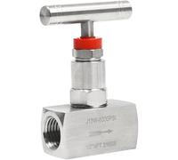 316 Stainless Steel Straight Needle Valve, 2 Port, NPT Female Connection, 6000PSI Industrial Hydraulic Flow Control for Water, Gas, Oil Transmission