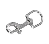 316 Stainless Steel Swivel Eye Bolt Snap Hook for Scuba Diving, Snorkeling & Pet Leash - 360° Rotating for Ring, Rustproof Marine-Grade Spring Cli(120mm)