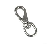 316 Stainless Steel Swivel Eye Bolt Snap Spring Hook 360 Degree Rotating Tail Ring Tangle-Free Design Silver For Scuba Diving Pet Leashes Camping Tent Available In 0 1 2 3 Size(1#)
