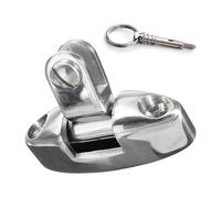 316 Stainless Steel Swivel Side Mount Hinge for Bimini Top Shade Sail Hardware - Deck Hinge with Rubber Pads Screws 2.75 X 1.125 X 1.75 2-Piece Set(C)