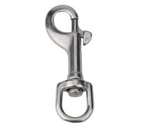 316 Stainless Steel Swivel Snap Hook for Scuba Diving, 360 Degree Rotating Eye Bolt with Anti- Design, Marine Grade Hardware Accessory(82mm)
