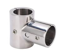 316 Stainless Steel T Pipe Connector, 90 Degree Tee Tube Fitting, 25.4mm Inner Diameter, for Ships and Yachts Hand Rail