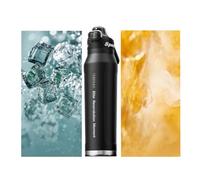 316 Stainless Steel Travel Water Bottle-24H Insulated&Leak-Proof, Straw&Direct Drink Steel Water Bottle, 700ml/1000/1500ml Large Capacity for Gym, Outdoor, Office, Car&Business Trips (Black,1000)