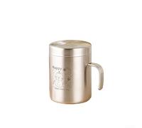 316 Stainless Steel Water Cup with Lid and Handle, Double Layer Insulated for Temperature Control, Scaldproof and Drop Resistant, Perfect for Children and Outdoor Adventures (Cat)