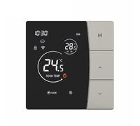 316A For Tuya WiFi Smart Thermostat with Voice Assistant Compatibility for Alexa and Google, Remote Temperature Management for Electric Floor Heating and Boilers (Gray 16A-WIFI)