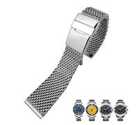 316L Stainless Steel 22mm 24mm Watch Band Fit for Breitling Superocean Heritage Solid Metal Bracelets Mesh Woven Strap