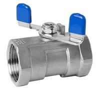 316L Stainless Steel Ball Valves with Butterfly Handle, 1/4" 3/8" 1/2" 3/4" 1" Female Threaded One-Piece Ball Valve Switch, 1pcs(DN8)