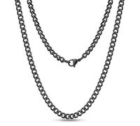 316L Stainless Steel Chain Men's Jewellery 9mm 22 Inch Black Link Curb Necklace
