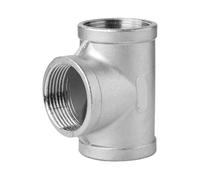 316L Stainless Steel Inner Wire Three-Way Internal Thread Thread Buckle 4 Minutes 6 Minutes 1 inch Water Pipe Accessories Straight Through Direct Joint(G1-1/2)