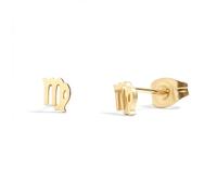 316L Stainless Steel Zodiac Stud Earrings, Sold as a Pair, One Size, Metal, No Gemstone