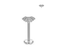 316L Surgical Steel Nose Rings Threadless Push Pin Spiderweb Labret Stud, 18 Gauge 5mm, Stainless Steel, no gemstone