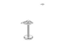 316L Surgical Steel Spiderweb Cartilage Earring Stud for Left Ear Piercing, 20 Gauge 6mm, Stainless Steel, no gemstone