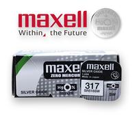 Maxell 317 SR516SW 1.55v Silver Oxide, Mercury Free Watch Battery - Made In Japan