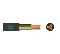 3183TRS 3 Core Rubber Flexible 1.0mm Black Cable - 100M