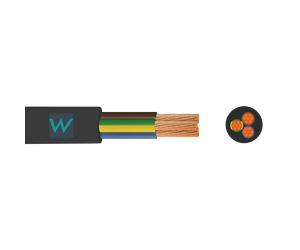 3183Y 3 Core Round Flexible 1.5mm Black Cable - 100M