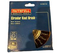 Faithfull 1512522150 Circular Wire Brush 125 X 12Mm 22.2Mm Bore 0.50Mm Wire
