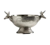 31Cm Dia Stag Punch Bowl Nickel Finish