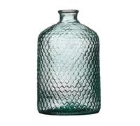 31Cm Large Retro Recycled Glass Blue Vase Flower Stem Twigs Bud Neck Table Vase