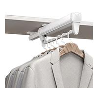 31cm Pull Out Clothes Rail, Wardrobe Rail Clothes Rack Space Saving,Adjustable Pull Out Hanger Rail Rod for Pants Clothing Storage,Extendable Closet Rod for Wardrobe Houseware,Load 30kg (41cm)