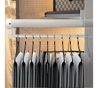 31cm Pull Out Clothes Rail, Wardrobe Rail Clothes Rack Space Saving,Adjustable Pull Out Hanger Rail Rod for Pants Clothing Storage,Extendable Closet Rod for Wardrobe Houseware,Load 30kg (36cm)