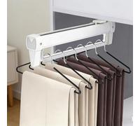 31cm Pull Out Clothes Rail, Wardrobe Rail Clothes Rack Space Saving,Adjustable Pull Out Hanger Rail Rod for Pants Clothing Storage,Extendable Closet Rod for Wardrobe Houseware,Load 30kg (51cm)