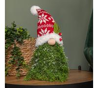 31cm Red and White Christmas Tree Sitting Gonk with Snowflake Hat Samuel Alexander Multi One Size