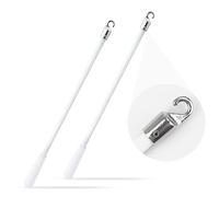 31cm White Fiberglass Blind Wand with Metal Hook, Window Blind Tilt Wand, Vertical Blind Wand Control Replacement Parts, handle curtain stick Blind Rods for Opener Accessory, 2Pcs
