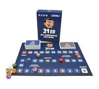 31er® The Telltale Party Game - Funny Board Game for Adults from 18 - Party Game with 150 Mini Games and Tasks - Perfect for Party, Birthday, New Year's Eve, Game Night & JGA