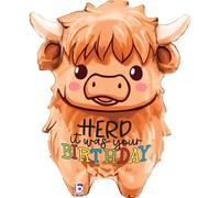 31In Highland Cow Birthday Foil Balloon