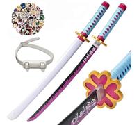 31Inch Demon Swords Katana Anime Sword Samurai Tanjiro Cosplay Handmade Props Japanese Katana Handmade Abs Sheath Knife For Slayer Lovers Halloween Props sword (Kanroji Mitsuri)