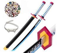 31Inch Demon Swords Katana Anime Sword Samurai Tanjiro Cosplay Handmade Props Japanese Katana Handmade Abs Sheath Knife For Slayer Lovers Halloween Props sword (Tomioka Giyuu)
