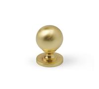 31mm Brushed Brass Cabinet Knob Gold Kitchen Cupboard Door Drawer Pull Handle Bathroom Bedroom Furniture Replacement Upcycle
