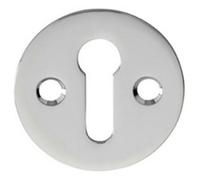 31mm Keyhole Profile Round Escutcheon 18mm Fixing Centres Polished Chrome