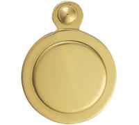 31mm Lock Profile Covered Escutcheon 17.5mm Fixing Centres Polished Brass