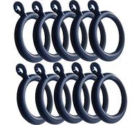 31mm x 43mm Blue Plastic Curtain Rings for 22mm Poles Curtain Loops Gliders (Pack of 10)