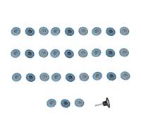 31PCS 2in Blue Zirconia Alumina Flap Discs, 40/60/80 Grit Sanding Discs for Grinding Blending and Finishing on Metal Wood Plastic with Quick - Change Holder