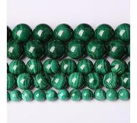 31pcs 6mm Natural Green Malachite Beads 3A Gemstone Round Loose Beads for Jewelry Making DIY Bracelets Necklaces Crystal Energy Healing Stone Beads 7.5"