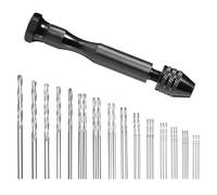 31PCS Hand Drill Bit Set, Pin Vise Hand Drill Set Holding with 0.5-3mm, Micro Drill Bit Set, Micro Twist Drill Bits, Small Drill for Delicate Manual Work Electronic Assembling Model Making Woodworking
