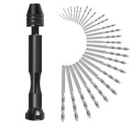 31PCS Pin Vise Mini Hand Drill Set with 30 Precision Bits, Multipurpose Micro Drill for Crafting, Jewelry, Model Building & DIY Electronics.