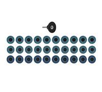 31PCs Sanding Disc Set, Blue Alumina Flap Wheels for Angle Grinder, 2 - Inch 50mm Mixed Grit 40/60/80, for Carbon Steel Mild Steel Stainless Aluminum, with Pad and Nut