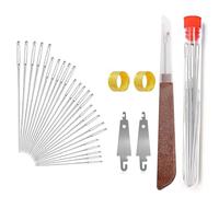 31PCS Sewing Tool Set Big Eye Stainless Steel Sewing Needles Kit Multi-Purpose Needle and Thread Kit Embroidery Tools Set Needle Thread Hand Repair Tool Portable Sewings Accessory for Stitching Crafts