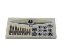 31PCS Tap Die Set, 31Pcs M1-M2.5 HSS Screw Thread Plugs Taps Tapping Tools Metric Tap And Die Set for Model Making, Watchmaking