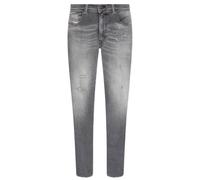 (31R, Grey Denim) Diesel Mens 1979 Sleenker Faded Frayed Edge Jeans